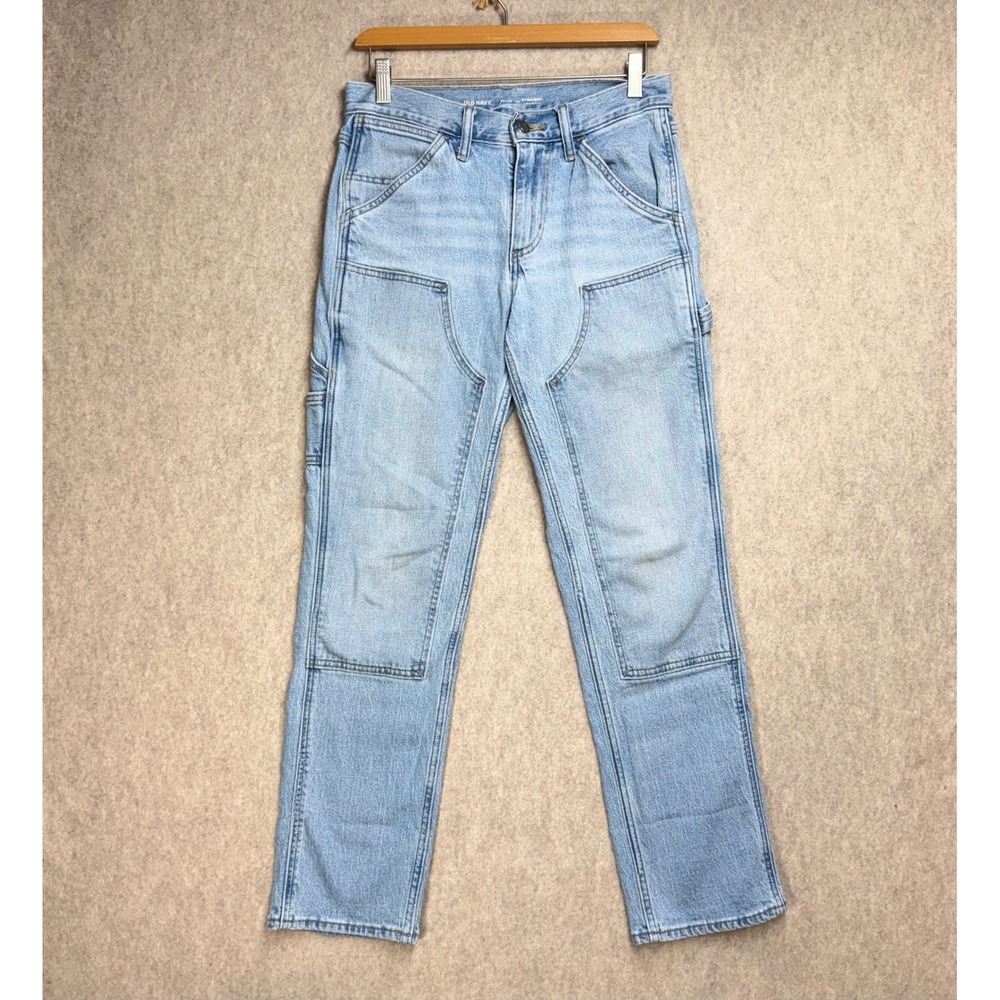 Old Navy Mens Double Knee Straight Built-In Flex Carpenter Jeans Heavy 29x30
